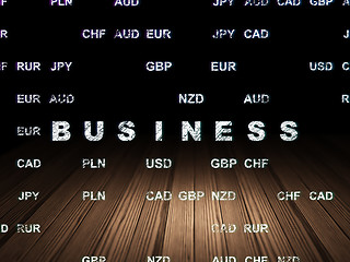 Image showing Business concept: Business in grunge dark room