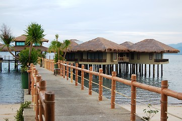 Image showing walkway to the cottages