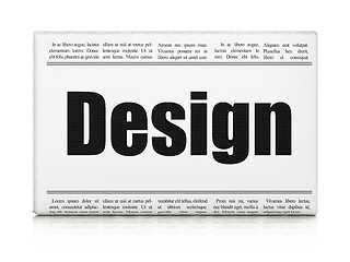 Image showing Marketing concept: newspaper headline Design
