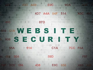 Image showing Protection concept: Website Security on Digital Paper background