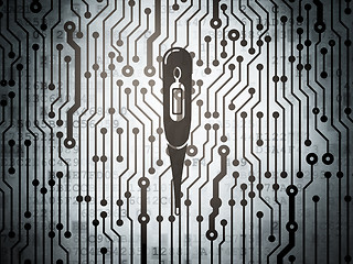 Image showing Healthcare concept: circuit board with Thermometer