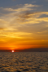 Image showing  boat  and sea in thailand kho tao bay coastline south china sea