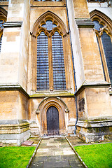 Image showing weinstmister  abbey in   church door and marble antique  wall