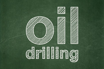 Image showing Industry concept: Oil Drilling on chalkboard background