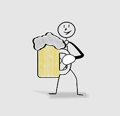Image showing man and beer