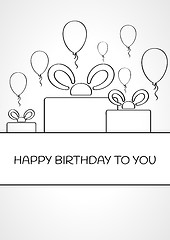 Image showing linear birthday card