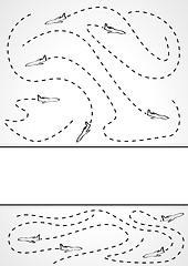 Image showing trajectory of flight of three bees 