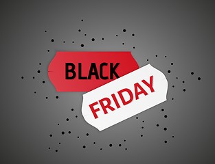 Image showing black friday stickers and black dots