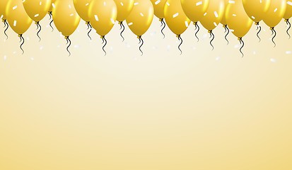 Image showing balloons on yellow background