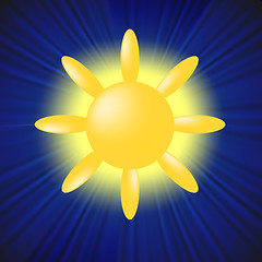 Image showing Yellow Sun Icon