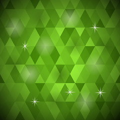 Image showing Green Geometric Retro Mosaic Pattern