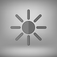 Image showing Grey Sun Icon