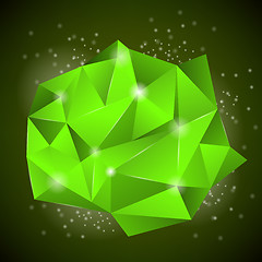 Image showing Green Polygonal Stone
