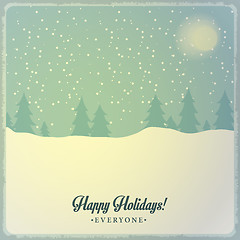 Image showing Christmas postcard decoration background. Happy new year message