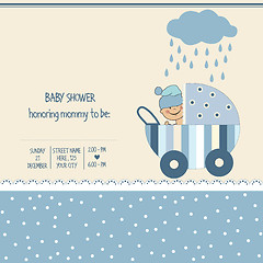 Image showing baby boy shower card