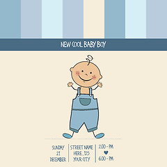 Image showing baby boy shower card