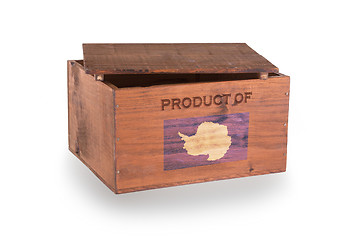 Image showing Wooden crate isolated on a white background