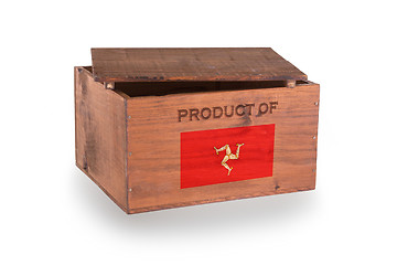 Image showing Wooden crate isolated on a white background