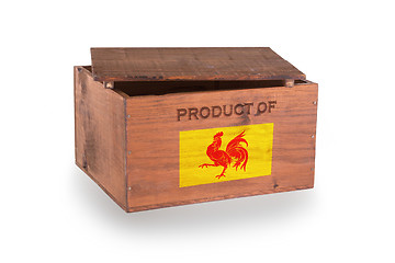 Image showing Wooden crate isolated on a white background