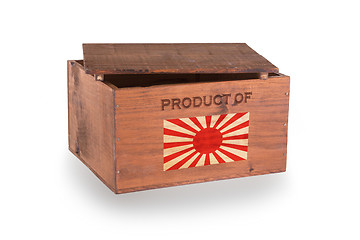 Image showing Wooden crate isolated on a white background