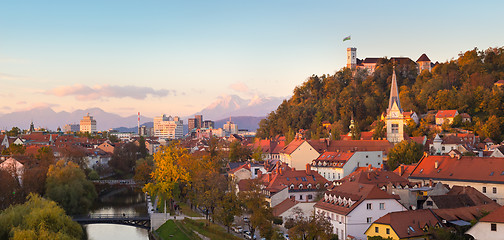 Image showing Panorama of Ljubljana, Slovenia, Europe.