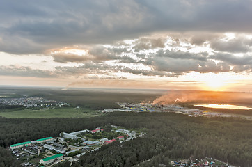 Image showing Aerial view above Vinzili. Russia