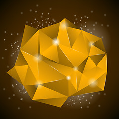 Image showing Orange Polygonal Stone