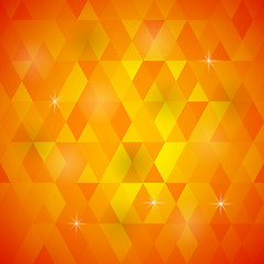 Image showing Orange Geometric Retro Mosaic Pattern