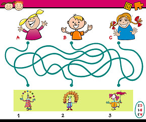 Image showing maze puzzle task for kids