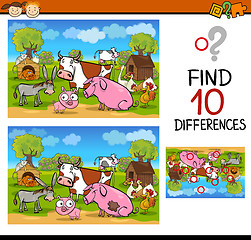 Image showing differences test with farm animals