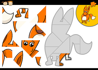 Image showing cartoon jigsaw puzzle task