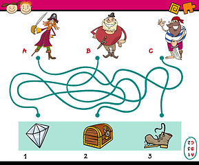 Image showing paths puzzle educational task