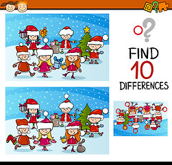 Image showing xmas differences task for kids
