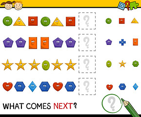 Image showing preschool pattern game with shapes