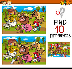 Image showing differences task with animals