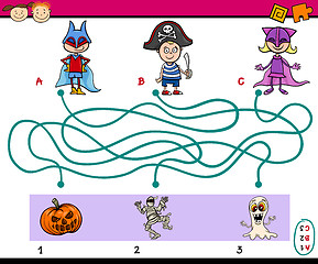 Image showing paths puzzle task for kids