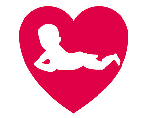 Image showing child in the middle of a heart