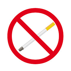 Image showing Cigarette stop sign
