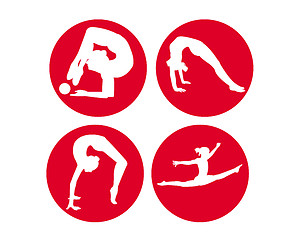 Image showing four gymnast