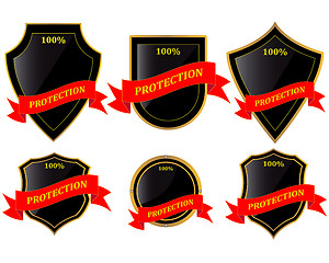 Image showing shields with ribbon