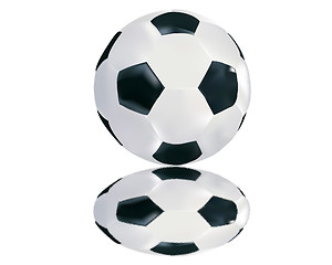 Image showing soccer ball with reflection