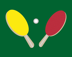 Image showing two tennis rackets