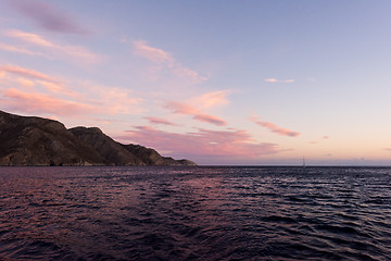 Image showing The sea and the sky in the evening