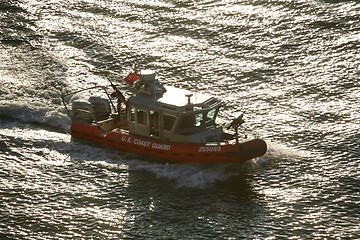Image showing Coast Guard powerboat 