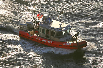 Image showing US Coast Guard powerboat sailing