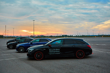 Image showing Lviv, Ukraine - OCTOBER 15, 2015: Mercedes Benz star experience. The interesting series of test drives