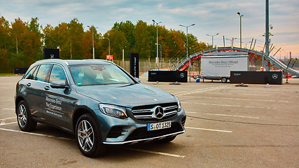 Image showing Lviv, Ukraine - OCTOBER 15, 2015: Mercedes Benz star experience. The interesting series of test drives