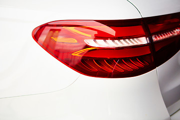 Image showing Detail on the rear light of a car