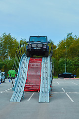 Image showing Lviv, Ukraine - OCTOBER 15, 2015: Mercedes Benz star experience. The interesting series of test drives