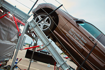 Image showing Lviv, Ukraine - OCTOBER 15, 2015: Mercedes Benz star experience. The interesting series of test drives